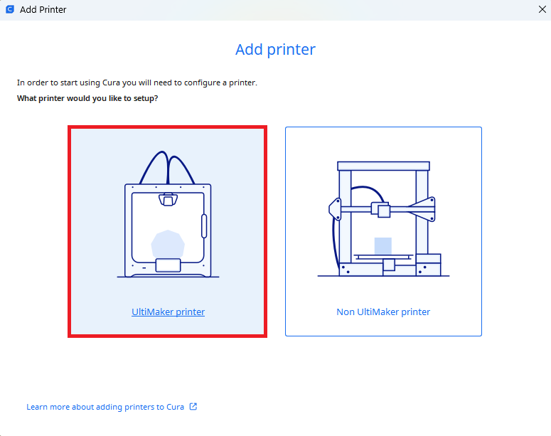 Ultimaker Cura Setup - Ultimaker Printer