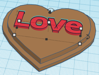heart box lid with writing