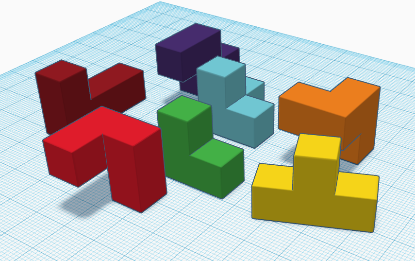 the final blocks in various colours