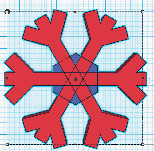 Image of rotation and snowflake