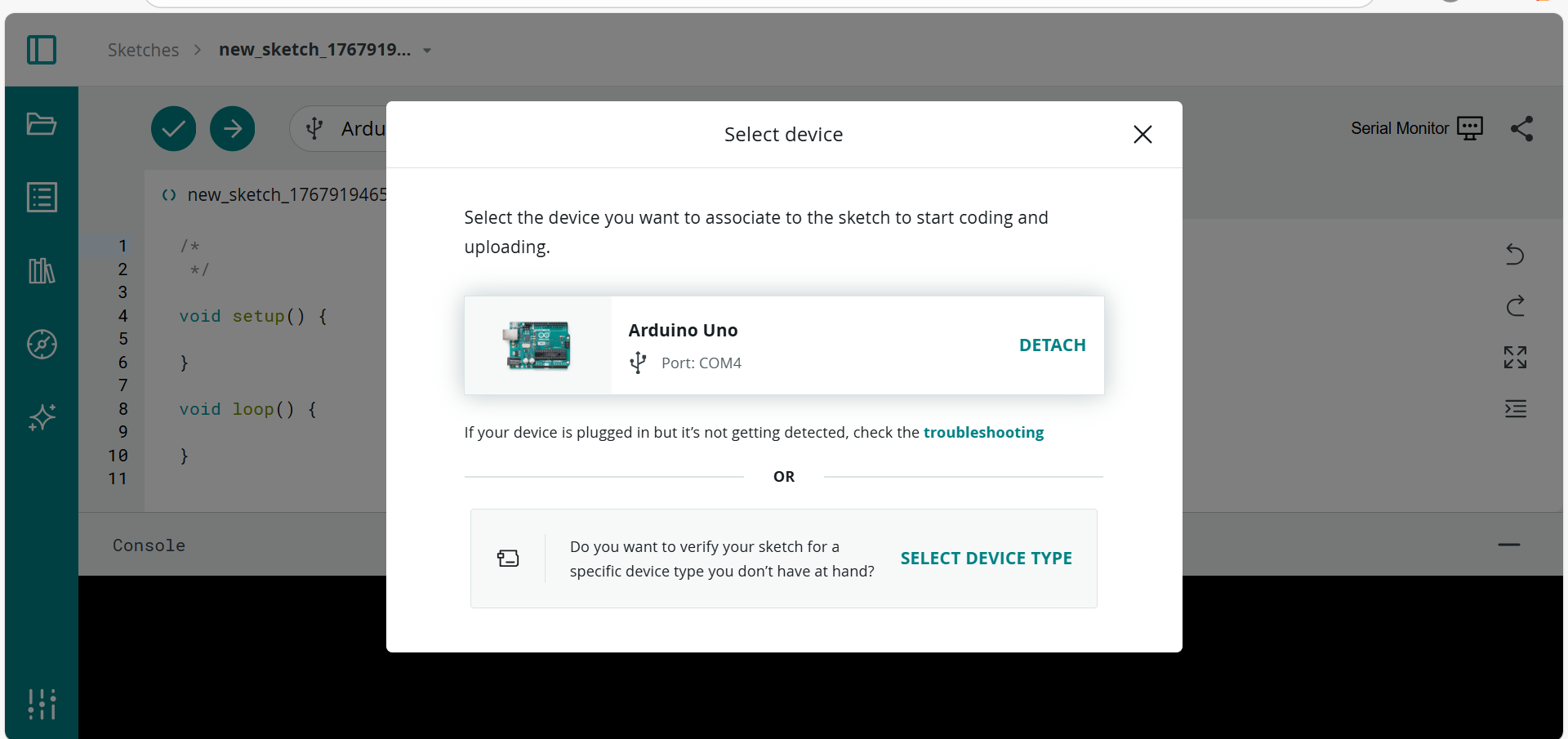Arduino cloud editor | Electronics with Arduino