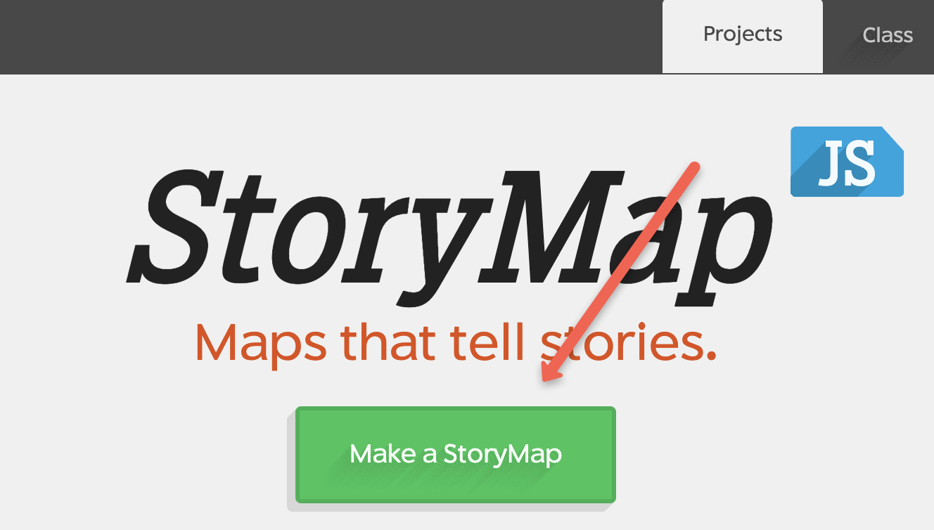 StoryMap Make a Story Button