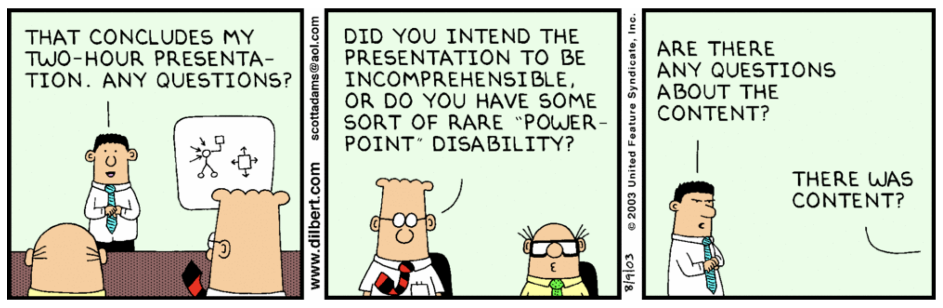 Dilbert's Power Point disability cartoon