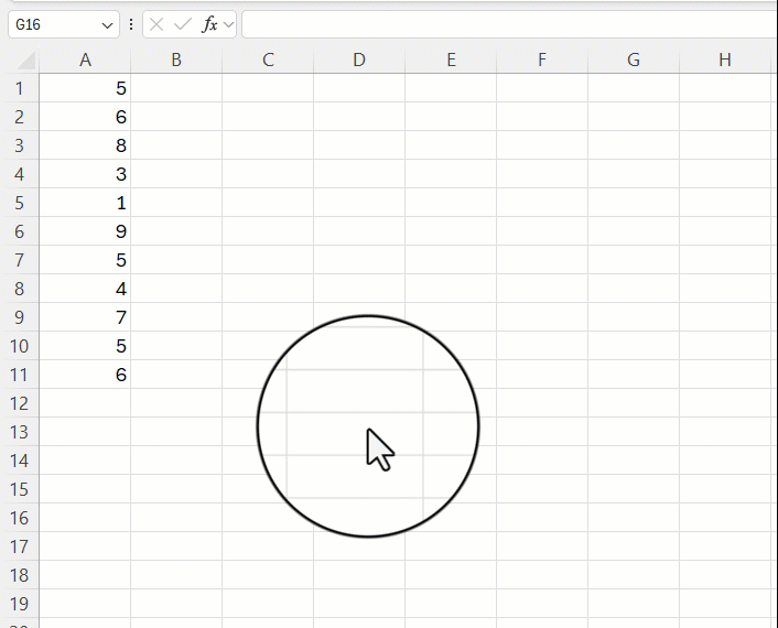 Demonstration of dynamic formulas