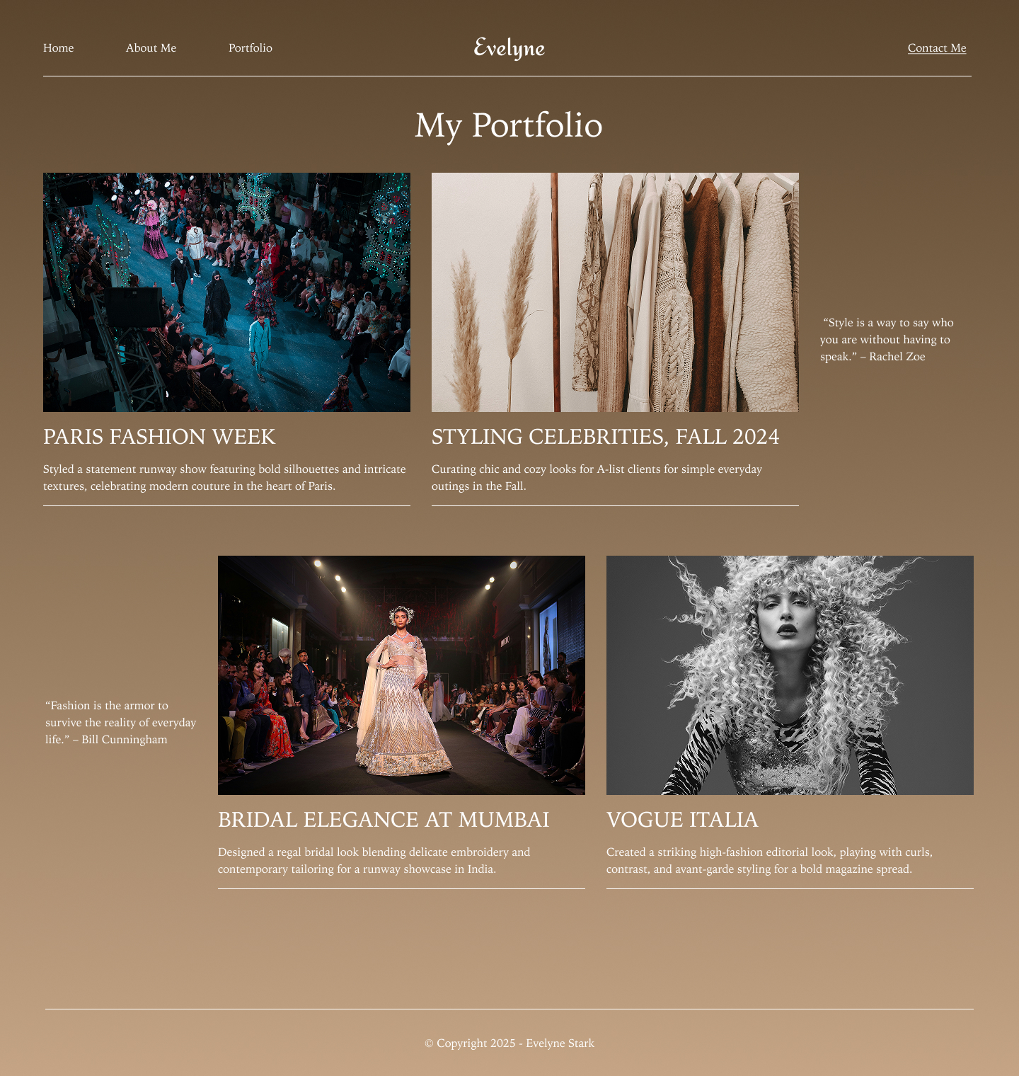 Final Portfolio Page Design