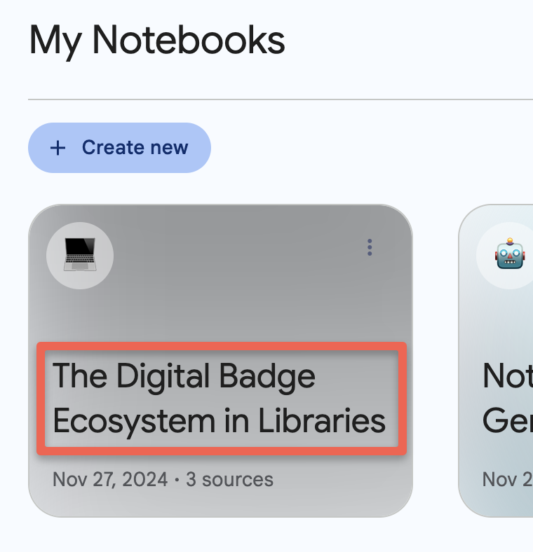 NotebookLM button