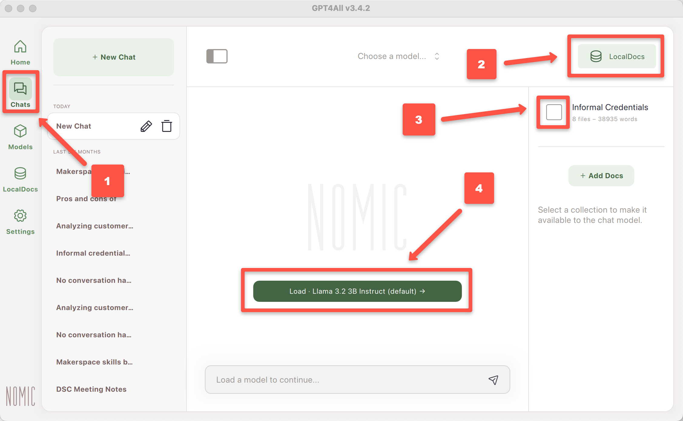 Select a LocalDocs Respoitory