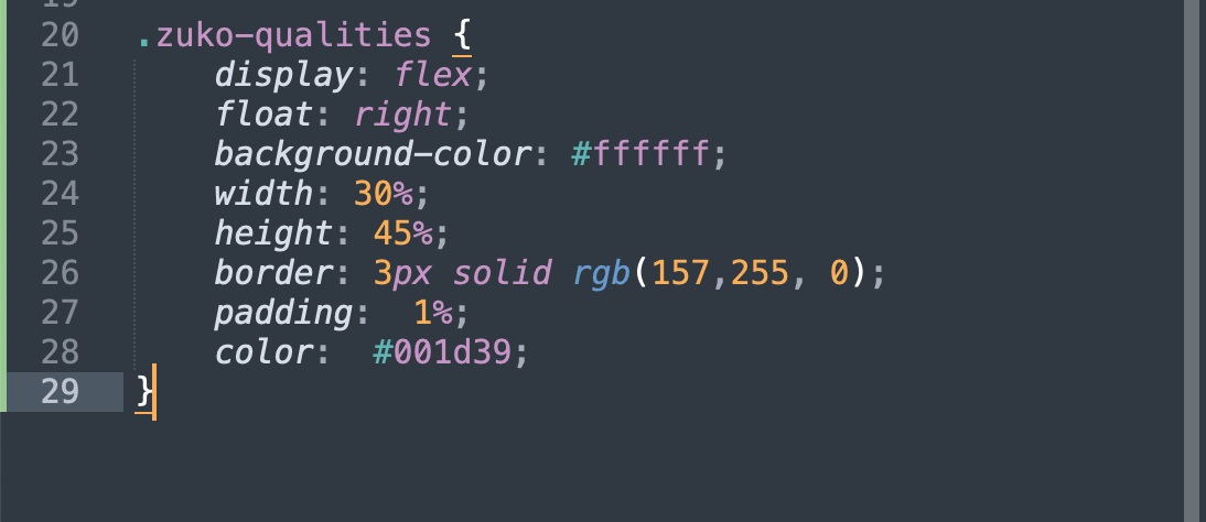 CSS flex example in div tag