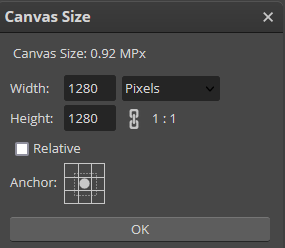 Canvas size