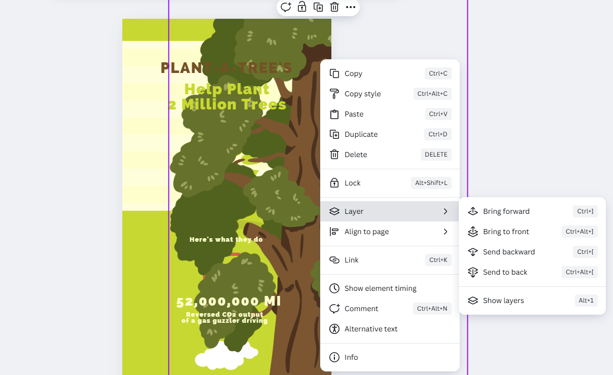 Layers menu