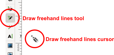 Inkscape freehand lines tool