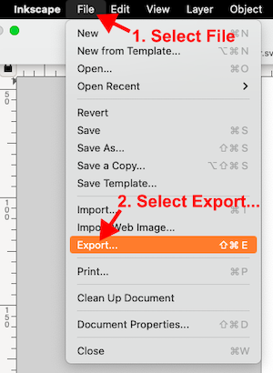 Inkscape export file dialogue