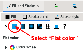 Inkscape add flat colour to stroke