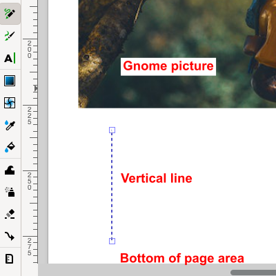 Inkscape vertical line demo