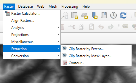 QGIS clip raster