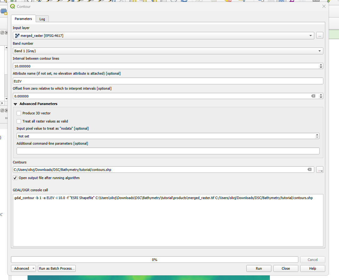QGIS contour inputs