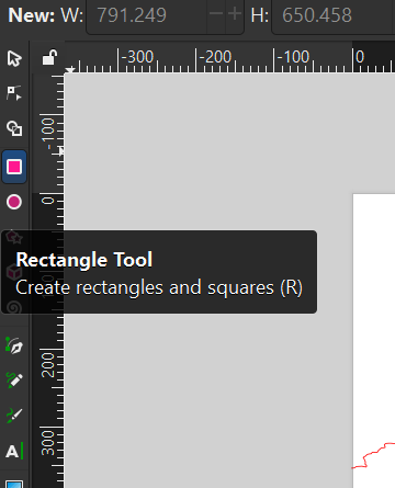 Inkscape rectangle tool