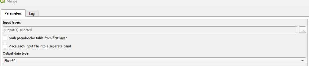 QGIS merge raster