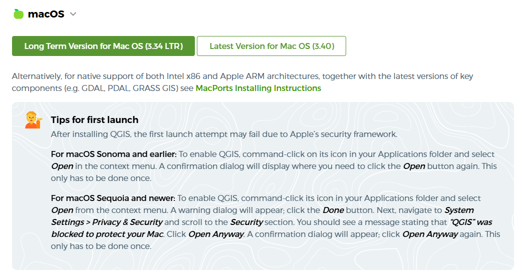 QGIS installer