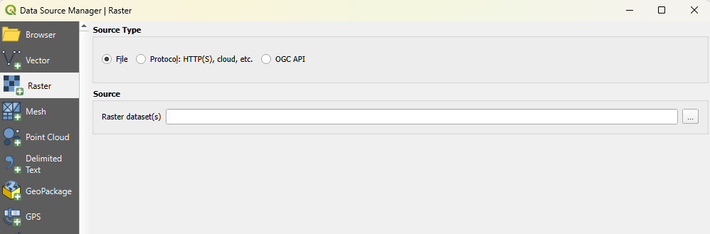 QGIS add raster