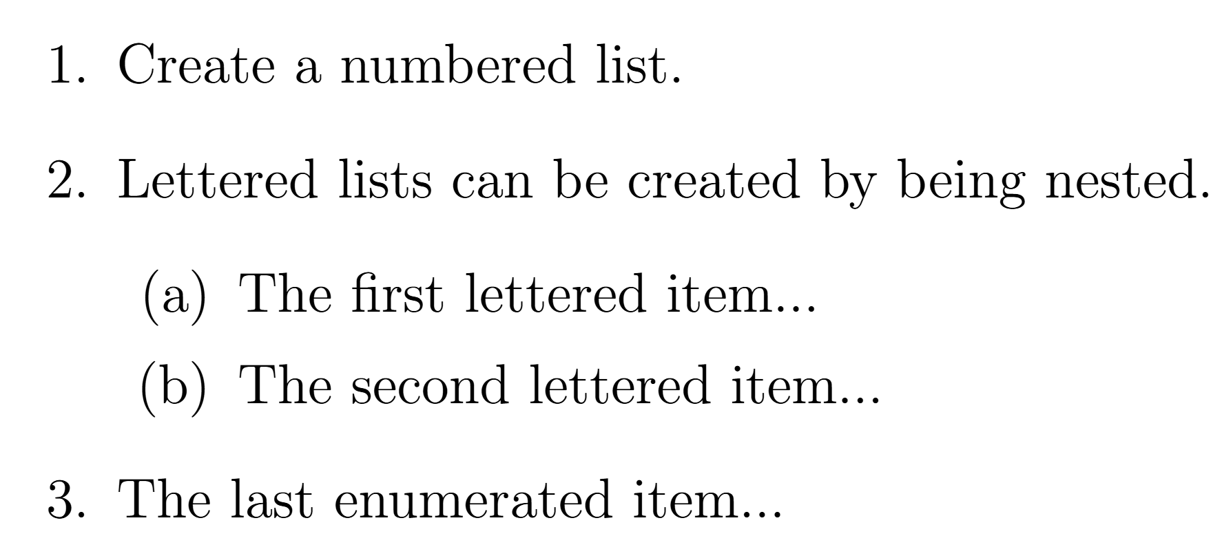 nested lists