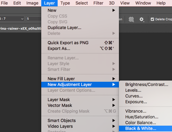 New adjustement layer button