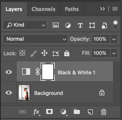 Black and white layer