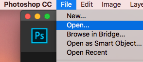 open button