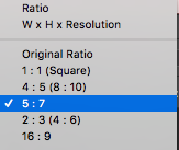 5 by 7 photo ratio