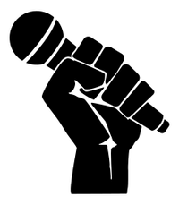 microphone in fist icon