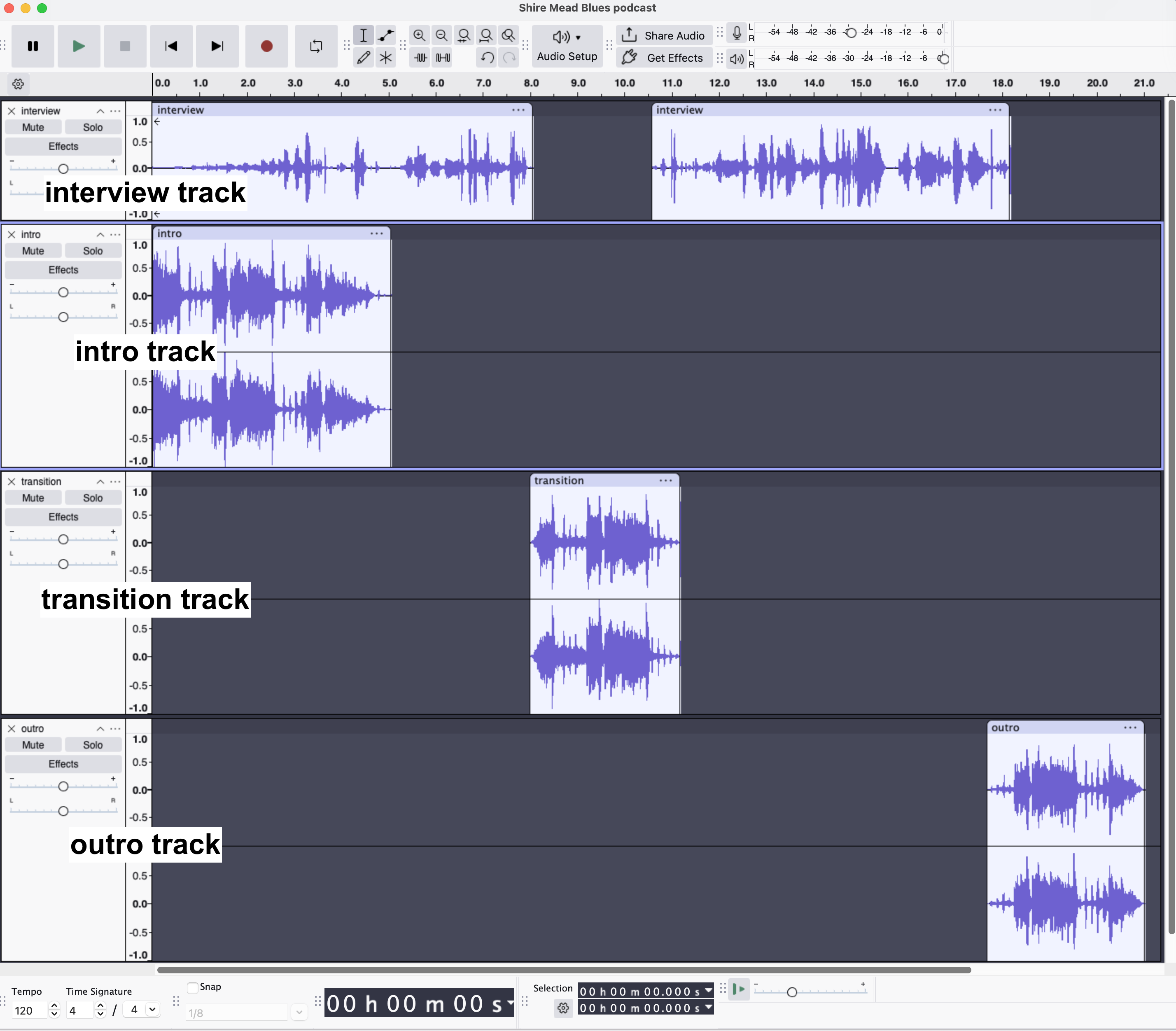 example of podcast with all tracks