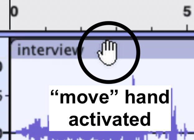 Audacity's hand icon