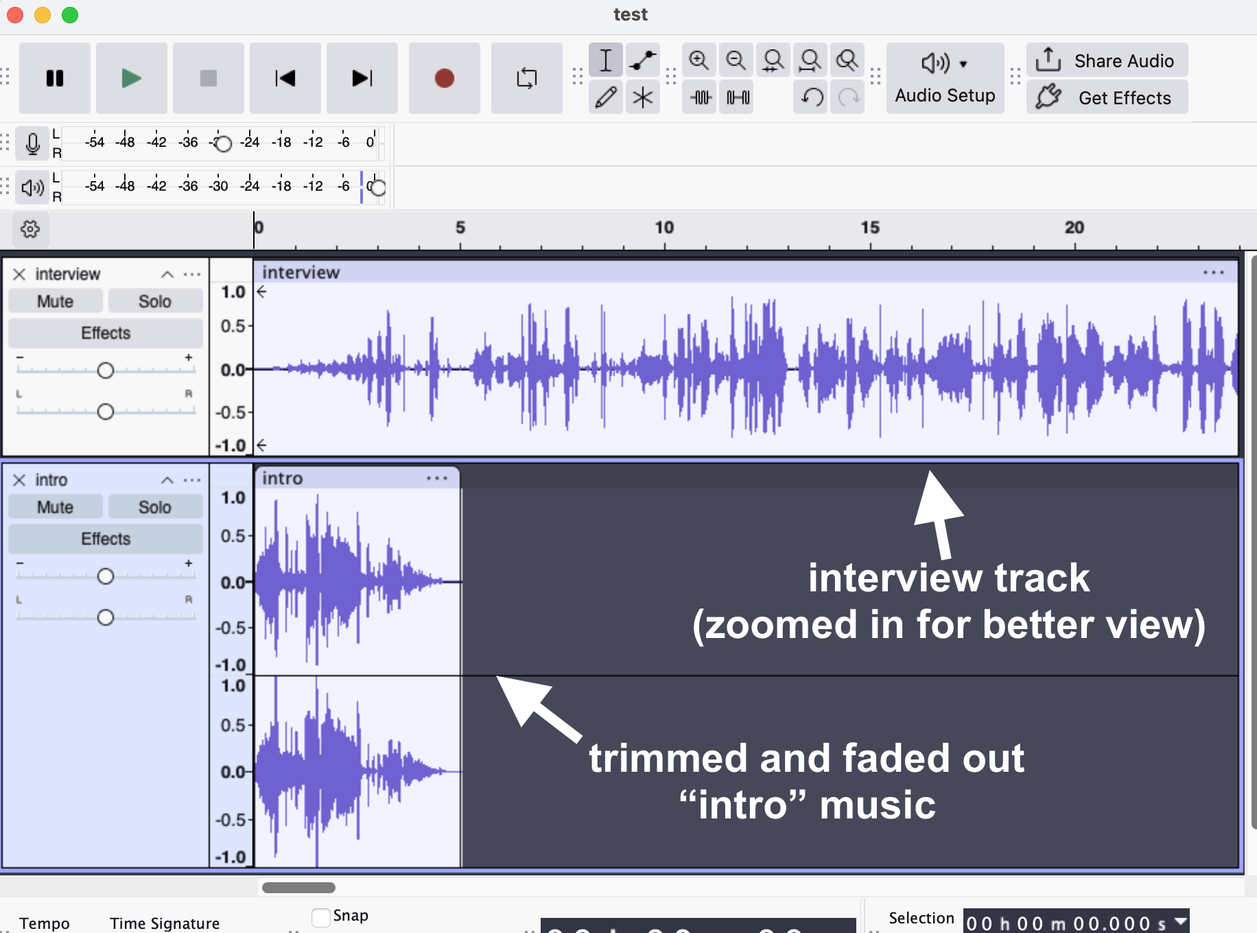 example of intro crossfade