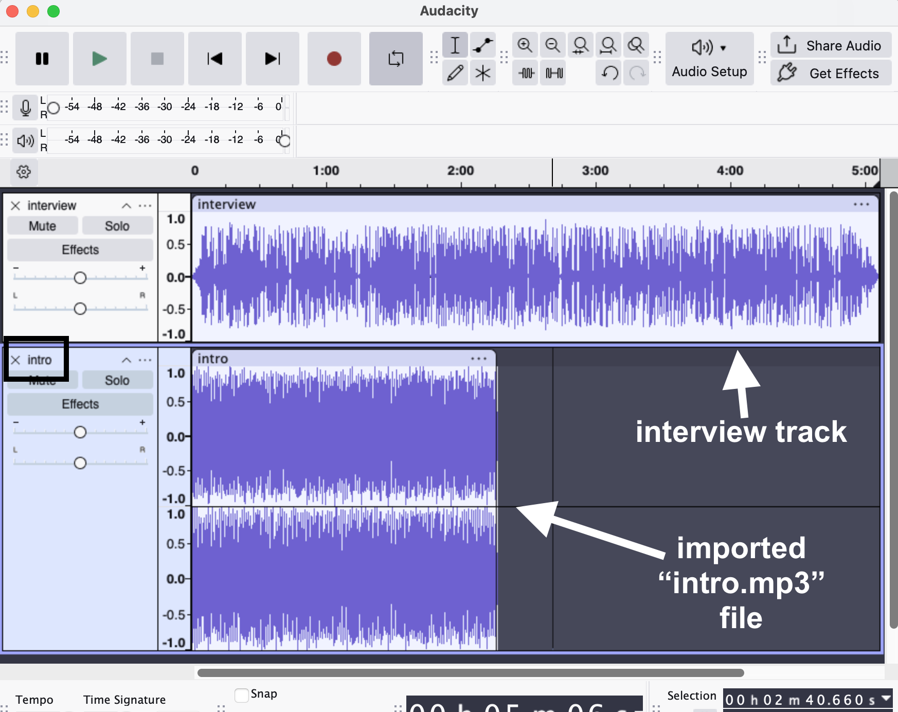 example of intro file import