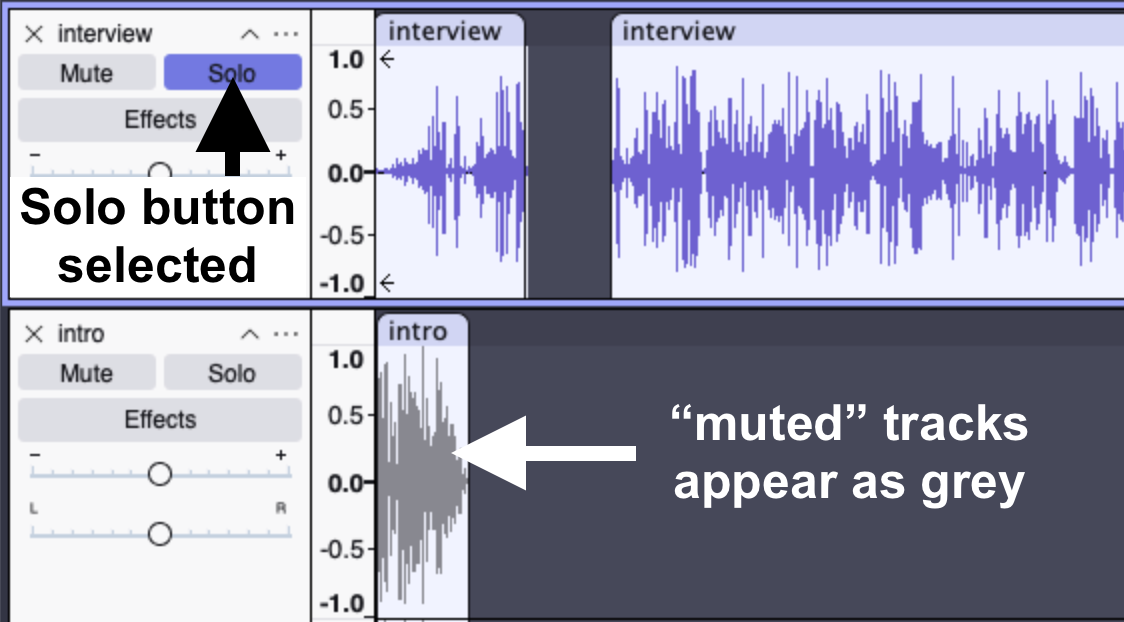 Audacity's Solo button
