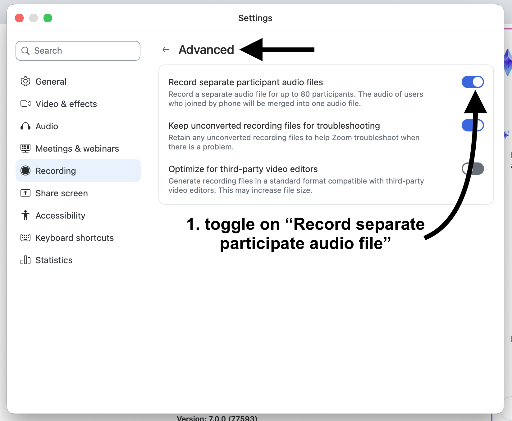 Zoom preferences part 1