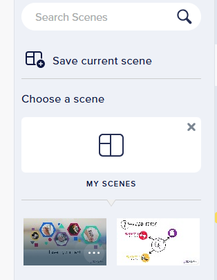 Save current Scenes button