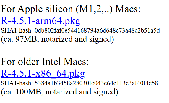 R Language Package download options