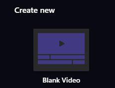 Create a New Video button