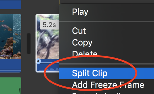 split clip tab and menu