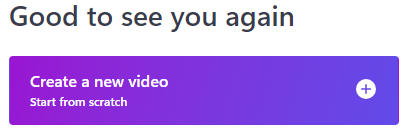 Create a New Video button
