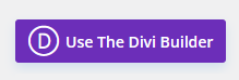 Button for Use the Divi Builder