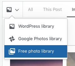 Free photo library button.