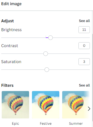 colour filters.