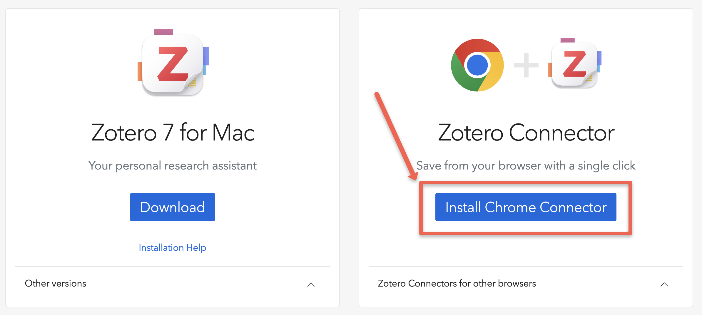 zotero connector button